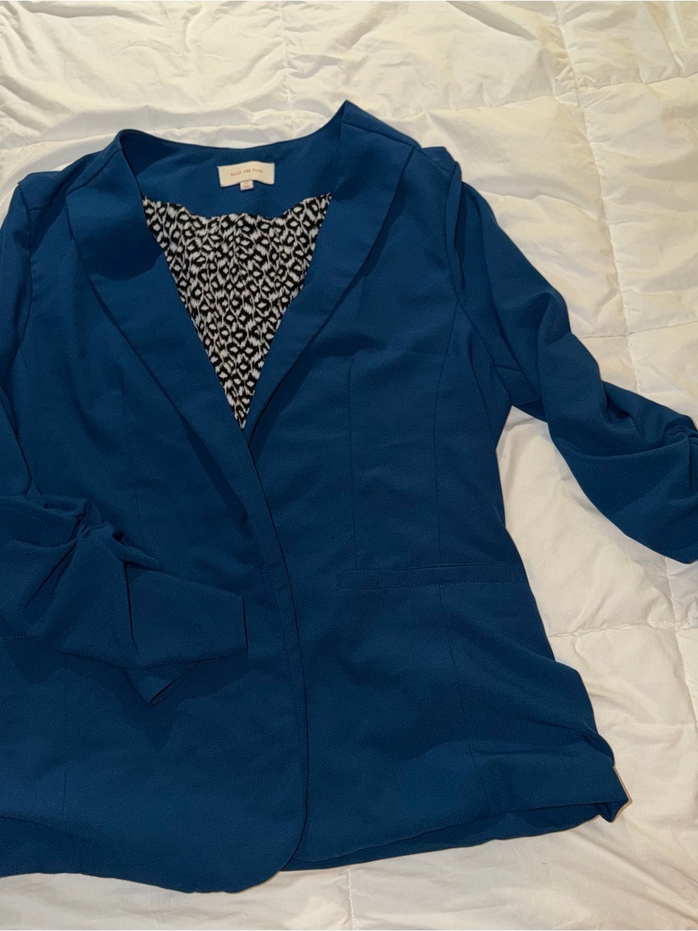 Skies are Blue Women’s Teal Open-Front Blazer Jacket XXL